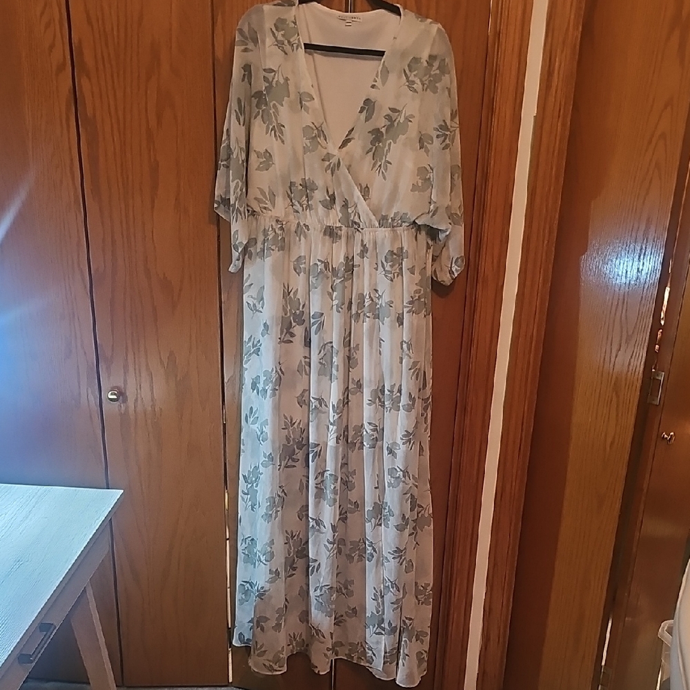 Baltic Born Sage Floral Wrap Maxi Dress